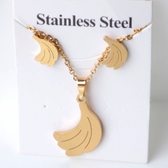 Stainless steel jewelry Earrings and necklaces set Wholesale