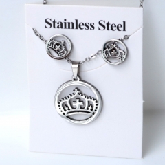 Stainless steel jewelry Earrings and necklaces set Wholesale
