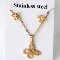 Stainless steel jewelry Earrings and necklaces set Wholesale