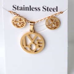 Stainless steel jewelry Earrings and necklaces set Wholesale