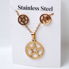 Stainless steel jewelry Earrings and necklaces set Wholesale