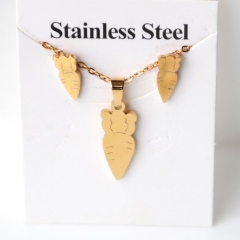 Stainless steel jewelry Earrings and necklaces set Wholesale
