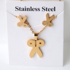 Stainless steel jewelry Earrings and necklaces set Wholesale
