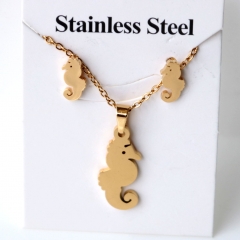 Stainless steel jewelry Earrings and necklaces set Wholesale
