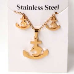 Stainless steel jewelry Earrings and necklaces set Wholesale