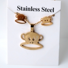 Stainless steel jewelry Earrings and necklaces set Wholesale