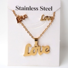 Stainless steel jewelry Earrings and necklaces set Wholesale