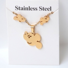 Stainless steel jewelry Earrings and necklaces set Wholesale