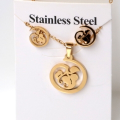 Stainless steel jewelry Earrings and necklaces set Wholesale