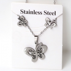 Stainless steel jewelry Earrings and necklaces set Wholesale