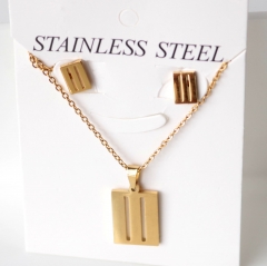 Stainless steel jewelry Earrings and necklaces set Wholesale