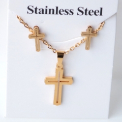 Stainless steel jewelry Earrings and necklaces set Wholesale