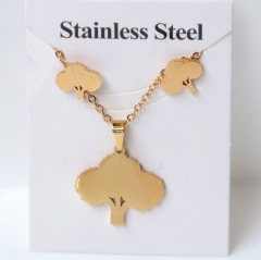 Stainless steel jewelry Earrings and necklaces set Wholesale