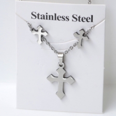 Stainless steel jewelry Earrings and necklaces set Wholesale