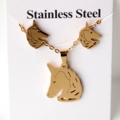 Stainless steel jewelry Earrings and necklaces set Wholesale