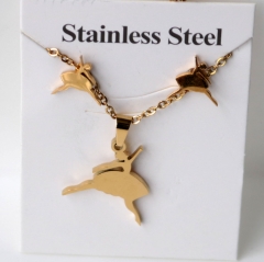 Stainless steel jewelry Earrings and necklaces set Wholesale
