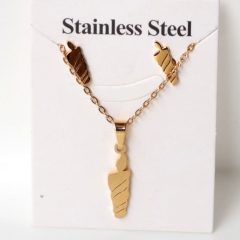 Stainless steel jewelry Earrings and necklaces set Wholesale