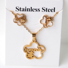 Stainless steel jewelry Earrings and necklaces set Wholesale
