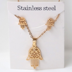 Stainless steel jewelry Earrings and necklaces set Wholesale