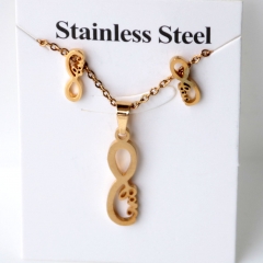 Stainless steel jewelry Earrings and necklaces set Wholesale