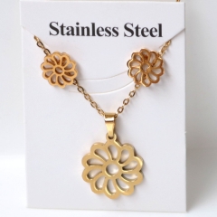 Stainless steel jewelry Earrings and necklaces set Wholesale