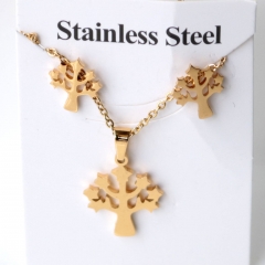 Stainless steel jewelry Earrings and necklaces set Wholesale