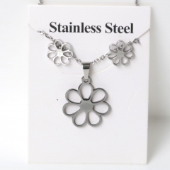 Stainless steel jewelry Earrings and necklaces set Wholesale