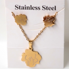 Stainless steel jewelry Earrings and necklaces set Wholesale