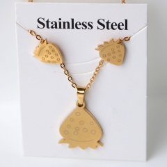 Stainless steel jewelry Earrings and necklaces set Wholesale