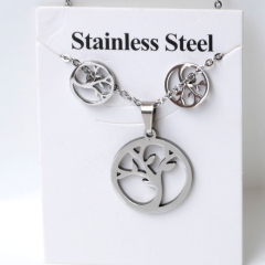 Stainless steel jewelry Earrings and necklaces set Wholesale