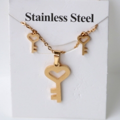 Stainless steel jewelry Earrings and necklaces set Wholesale