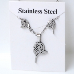Stainless steel jewelry Earrings and necklaces set Wholesale