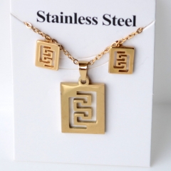 Stainless steel jewelry Earrings and necklaces set Wholesale