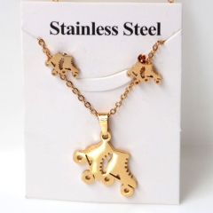 Stainless steel jewelry Earrings and necklaces set Wholesale