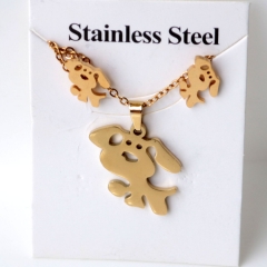 Stainless steel jewelry Earrings and necklaces set Wholesale
