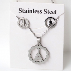Stainless steel jewelry Earrings and necklaces set Wholesale