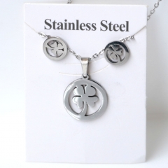 Stainless steel jewelry Earrings and necklaces set Wholesale