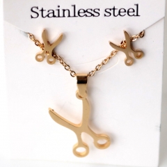 Stainless steel jewelry Earrings and necklaces set Wholesale