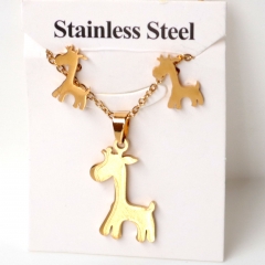 Stainless steel jewelry Earrings and necklaces set Wholesale