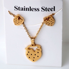 Stainless steel jewelry Earrings and necklaces set Wholesale