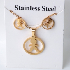 Stainless steel jewelry Earrings and necklaces set Wholesale