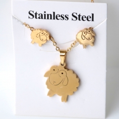 Stainless steel jewelry Earrings and necklaces set Wholesale