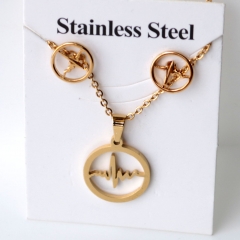 Stainless steel jewelry Earrings and necklaces set Wholesale