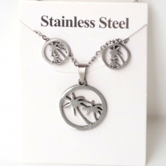 Stainless steel jewelry Earrings and necklaces set Wholesale