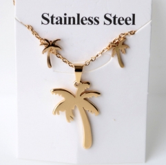 Stainless steel jewelry Earrings and necklaces set Wholesale