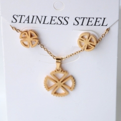Stainless steel jewelry Earrings and necklaces set Wholesale