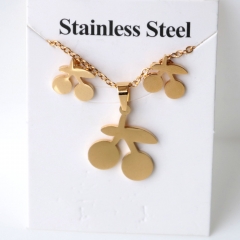 Stainless steel jewelry Earrings and necklaces set Wholesale