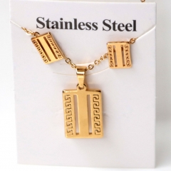 Stainless steel jewelry Earrings and necklaces set Wholesale