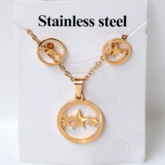 Stainless steel jewelry Earrings and necklaces set Wholesale