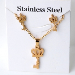 Stainless steel jewelry Earrings and necklaces set Wholesale